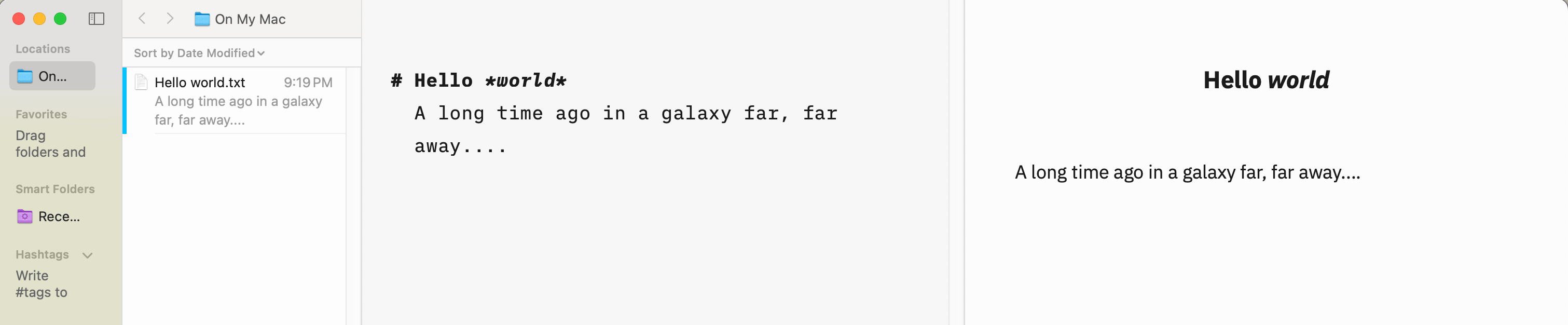 Split-pane in iA Writer