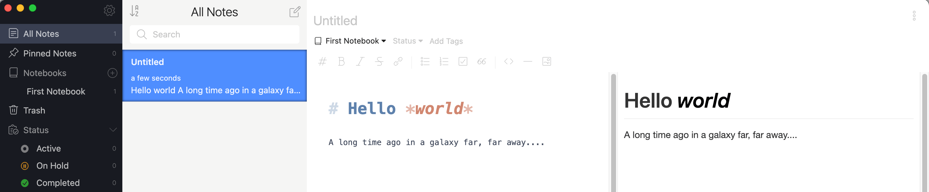 Split-pane in Inkdrop