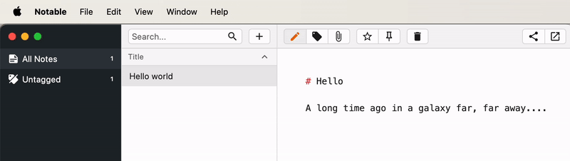 Add and delete hash characters in the editor on the left side