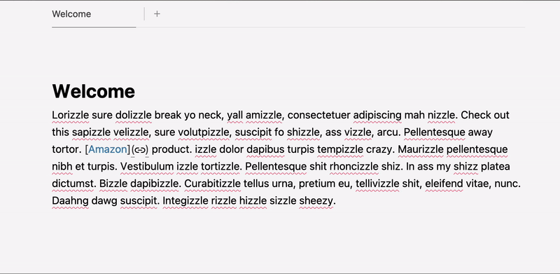 Content shift in Nota when cursors enter a link parentheses