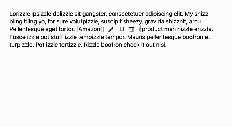 Once Markdown link syntax becomes invalid, whole thing is back to orignal text.