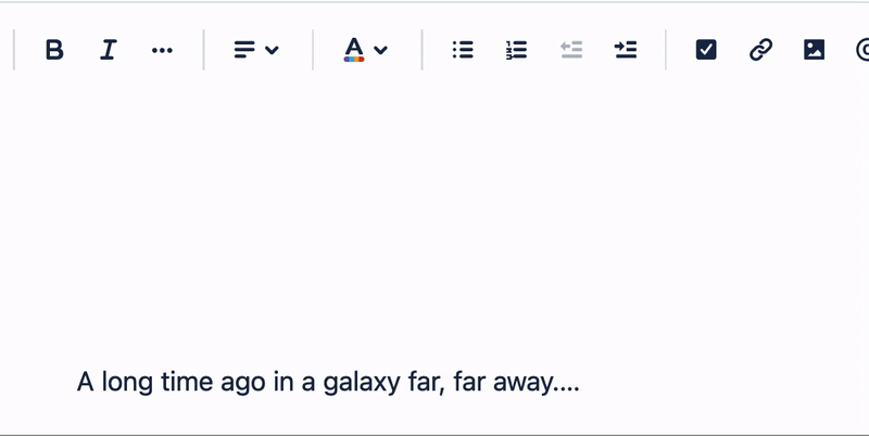 Add a hash character at the start of a line to create a h1 heading in Confluence